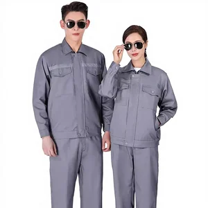 Work Clothes Spring Autumn Long Sleeve Wear-resistant Reflective Polyester Labor protection Coveralls Workshop Logistics Auto