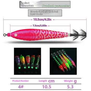 CHEERY Fishing Tackle 2026 New Stainless Steel Squid Cloth Roll No 4 Fully Luminous Double-Layer Umbrella Hook Rocket Squid – Hooks – view 4