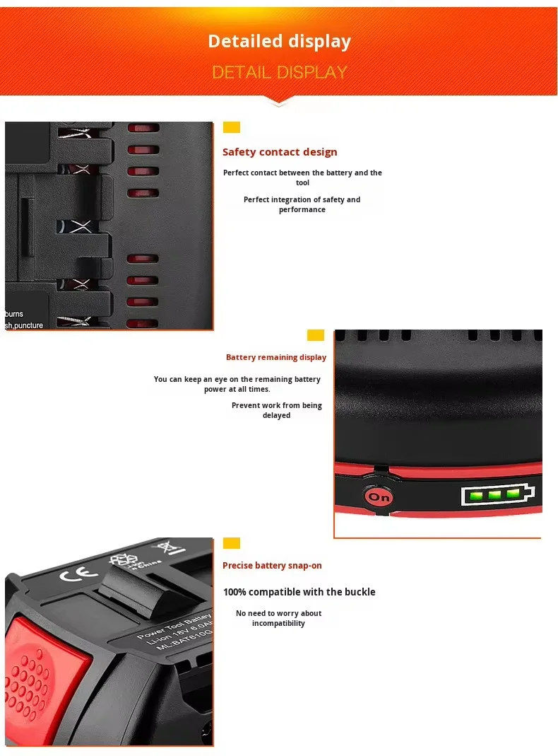 Strong Power Long Endurance 18V 20vLithium-ion Battery Pack Compatible for Boshi Power Tool H30b8a89a8f3b44dd80a801520d014701X