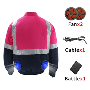 Men's Rechargeable Summer Fan Vest Strong Wind Air Conditioning Workwear Jacket Outdoor Construction Site Labor Cotton