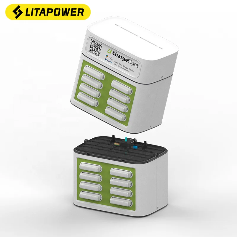 Customized Software Team 8 Slots Sharing Power Bank Station for Clubhouse Without Power Banks