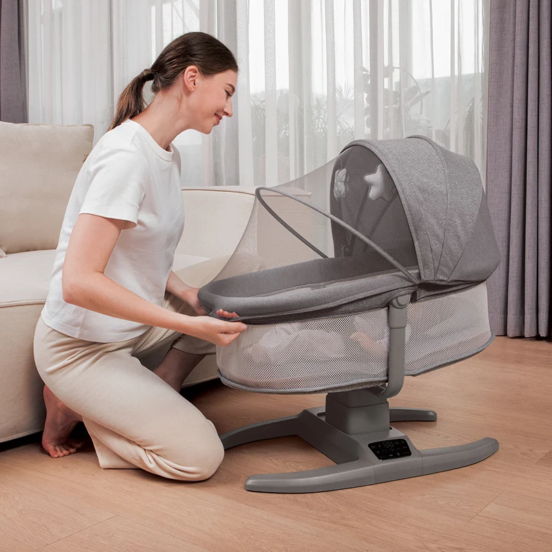 Factory Direct Supply Swing in Different Directions Baby Swings Crib Automatic Baby Cradle Bassinet for Infants