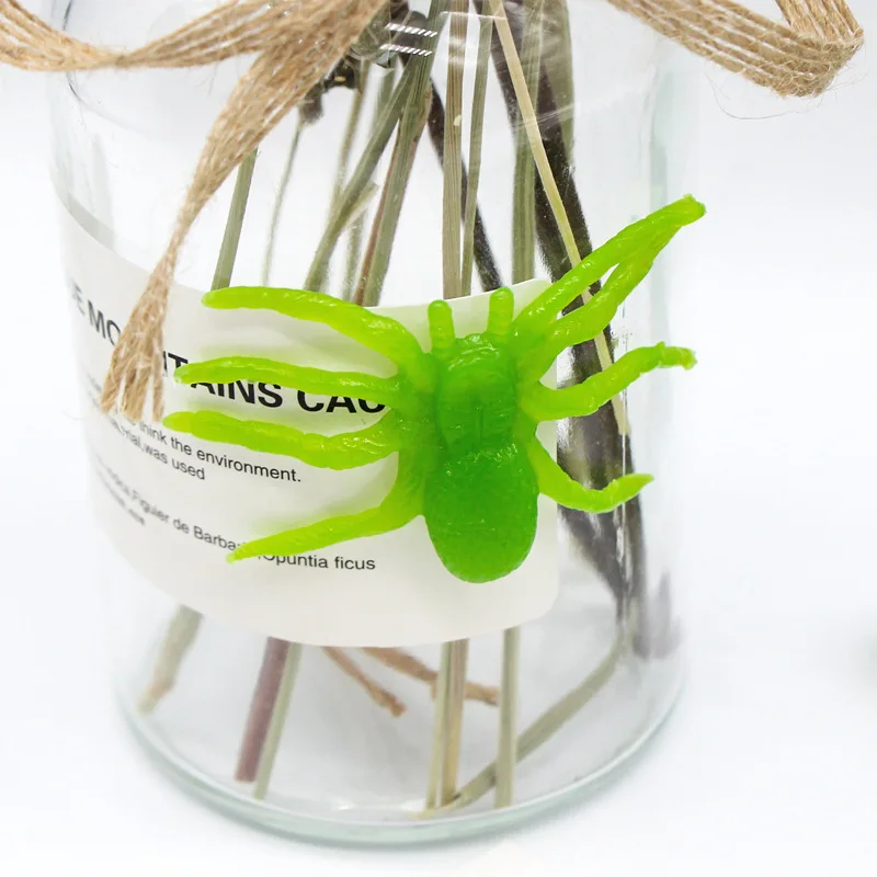 Realistic Small Size TPR Plastic Spider Toys Funny Decorations and Prank Props for Kids Novelty & Gag Toys