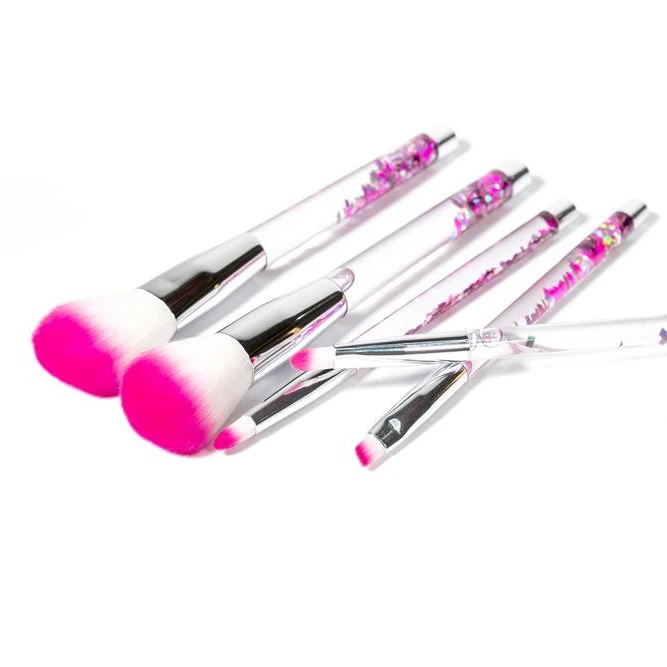 High Quality Private Label Custom LOGO Pink Foundation Makeup Brush Set