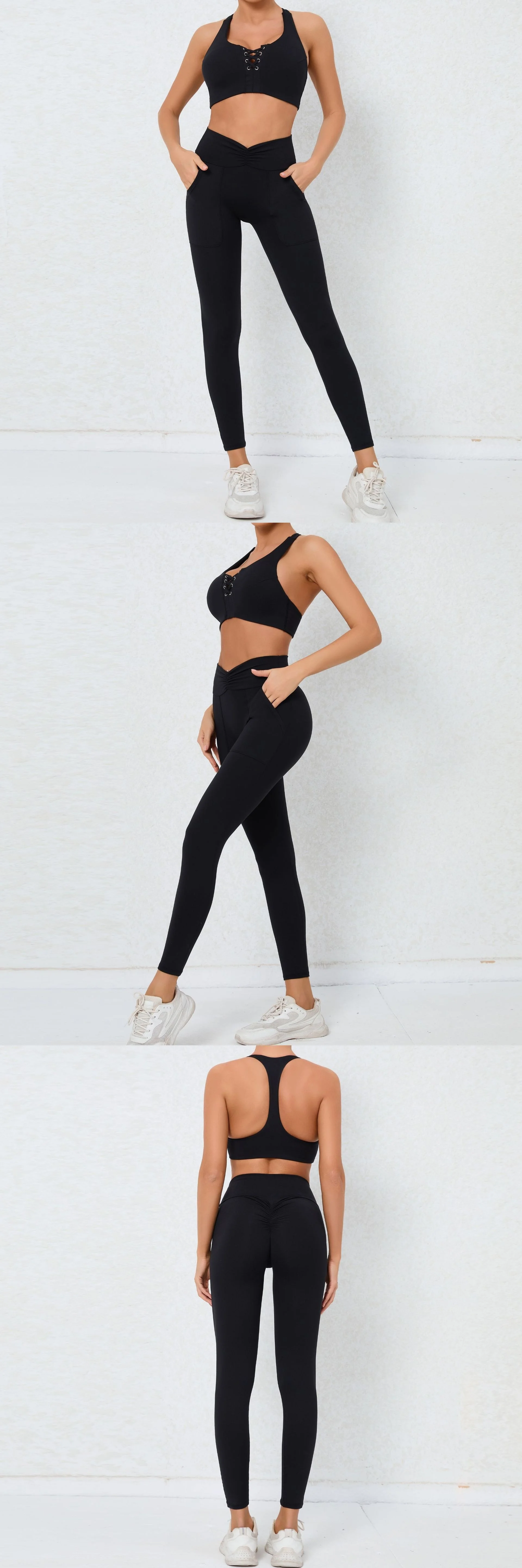 Wholesale Fitness Clothing 2 Pcs Gym Fitness Set Activity Bra And Yoga leggings Set For Women Gym Fitness Sets details