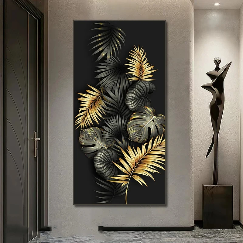 Modern Gold Luxurious Wall Art Decorative Paintings Abstract Posters ...