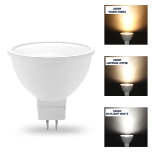 Vertak 3000K MR16 LED Spot Light Lamp Plastic Housing Spotlight Bulb for Home Pathlight Lighting AC Power Supply