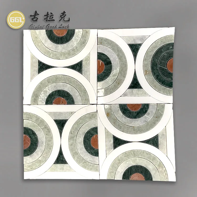 Hot Sale Waterjet Cutting Marble Mosaic Tile For Interior Wall or Floor