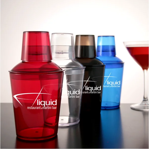 OGGI Clear Plastic Cocktail Shaker - 24 Oz (700 Ml) With Built-in Strainer & Leak-Proof Lid