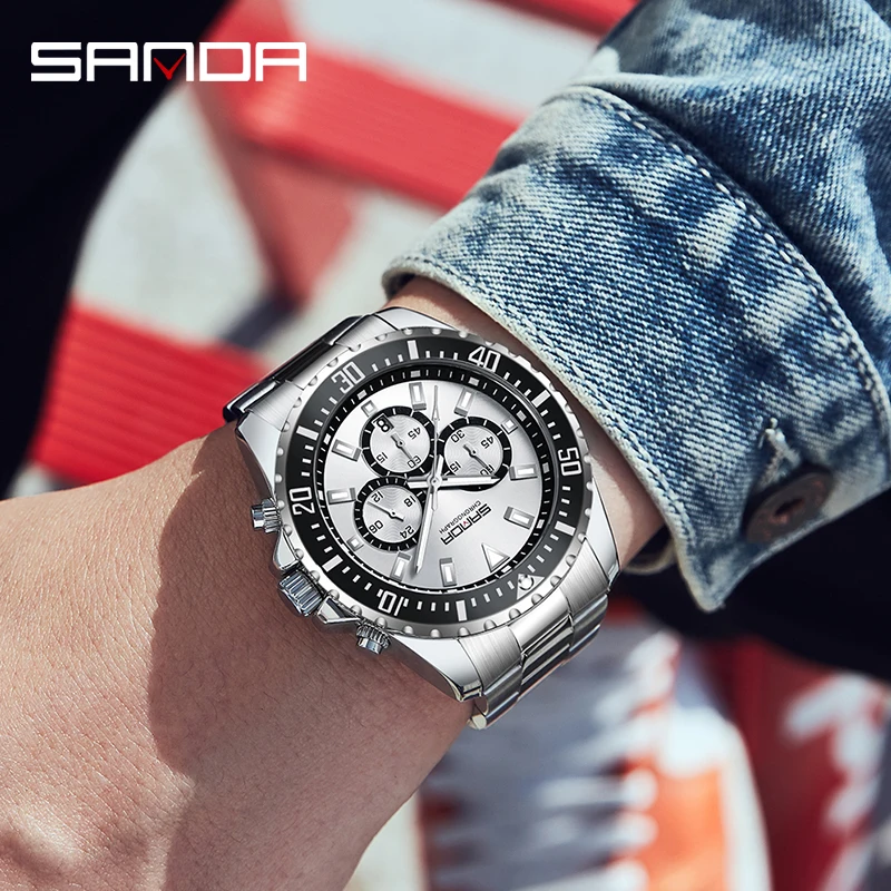 SANDA 5306 Men's Quartz Watch - Stylish & Waterproof