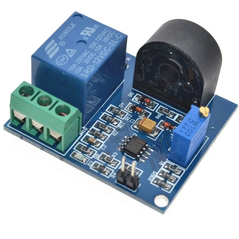 DC 12V AC 0-5A Current Detection Sensor Module Switch Output Test Line