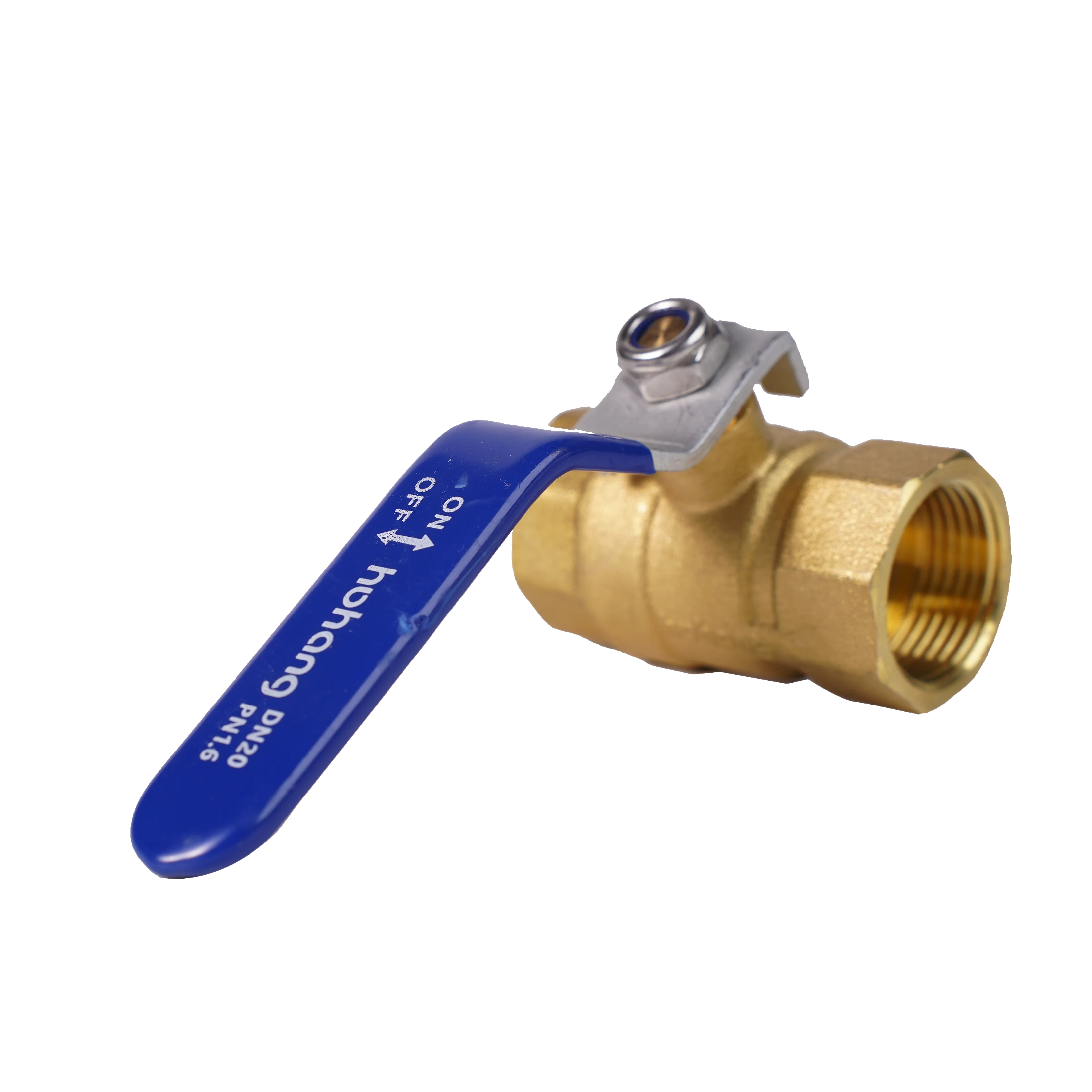 HUHANG Manual Forged Brass 1/4'' 2 Inch 3-Way Water Ball Valve High Pressure Union Lockable General Application Control Gas factory