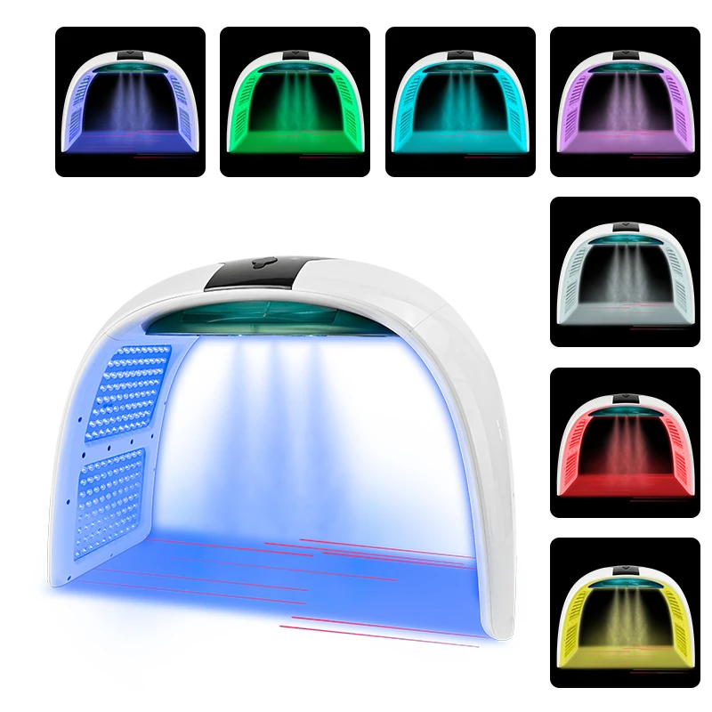 Professional PDT LED Light Therapy Machine 7 Color LED Face Mask with Handheld Nano Spray for US UK & South Africa Plug Types