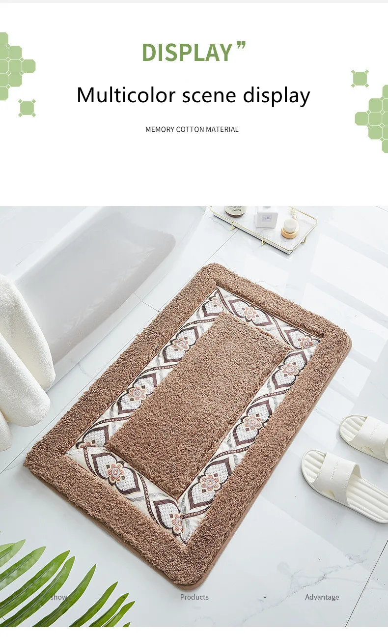 Best Selling Environment-friendly Non Slip Bathroom Mat Bedroom Living Room Mat supplier