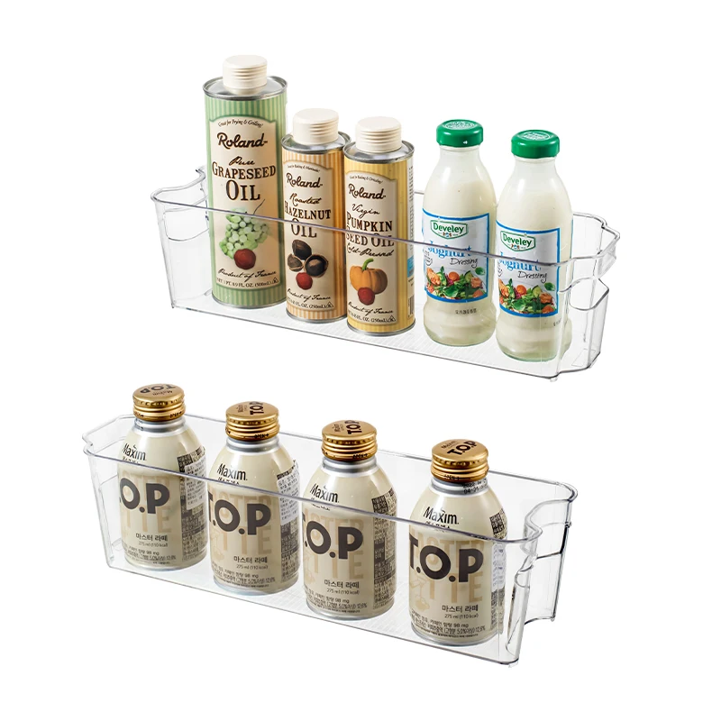 Plastic Storage Divider Acrylic Refrigerator Spice Fridge Organizer Set