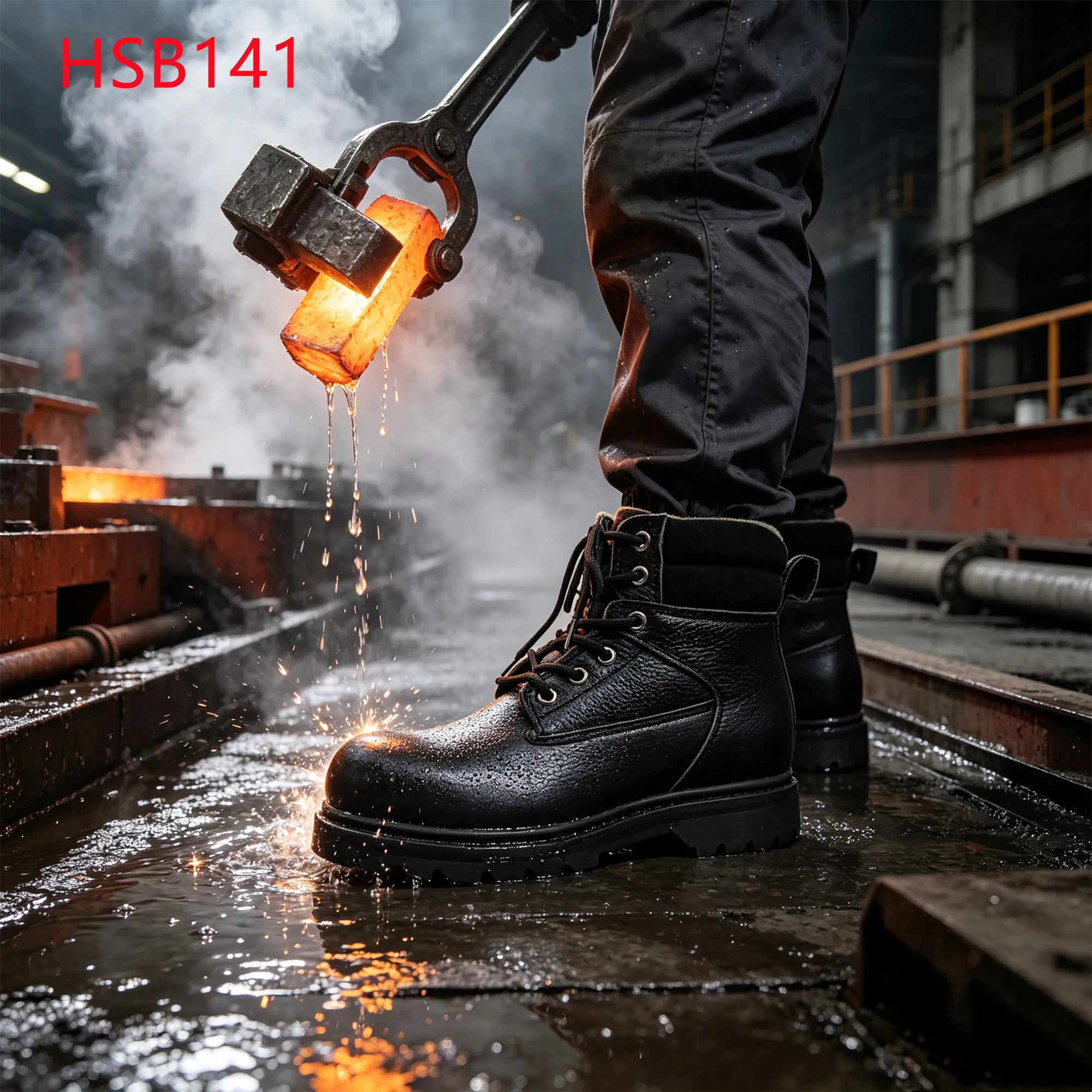 LXG,Jamaica Like Goodyear Welt Construction Hua Singh Safety Shoes Suede Leather Collar Safe Toe&misole Insert Work Boots HSB141