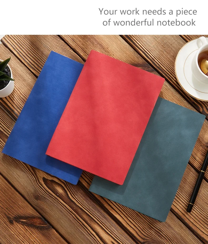 Пользовательский логотип A5 A6 B5 персонализированная дешевая мягкая кожаная обложка для журнала канцелярские принадлежности тетрадь ручная книга школы офиса бизнеса