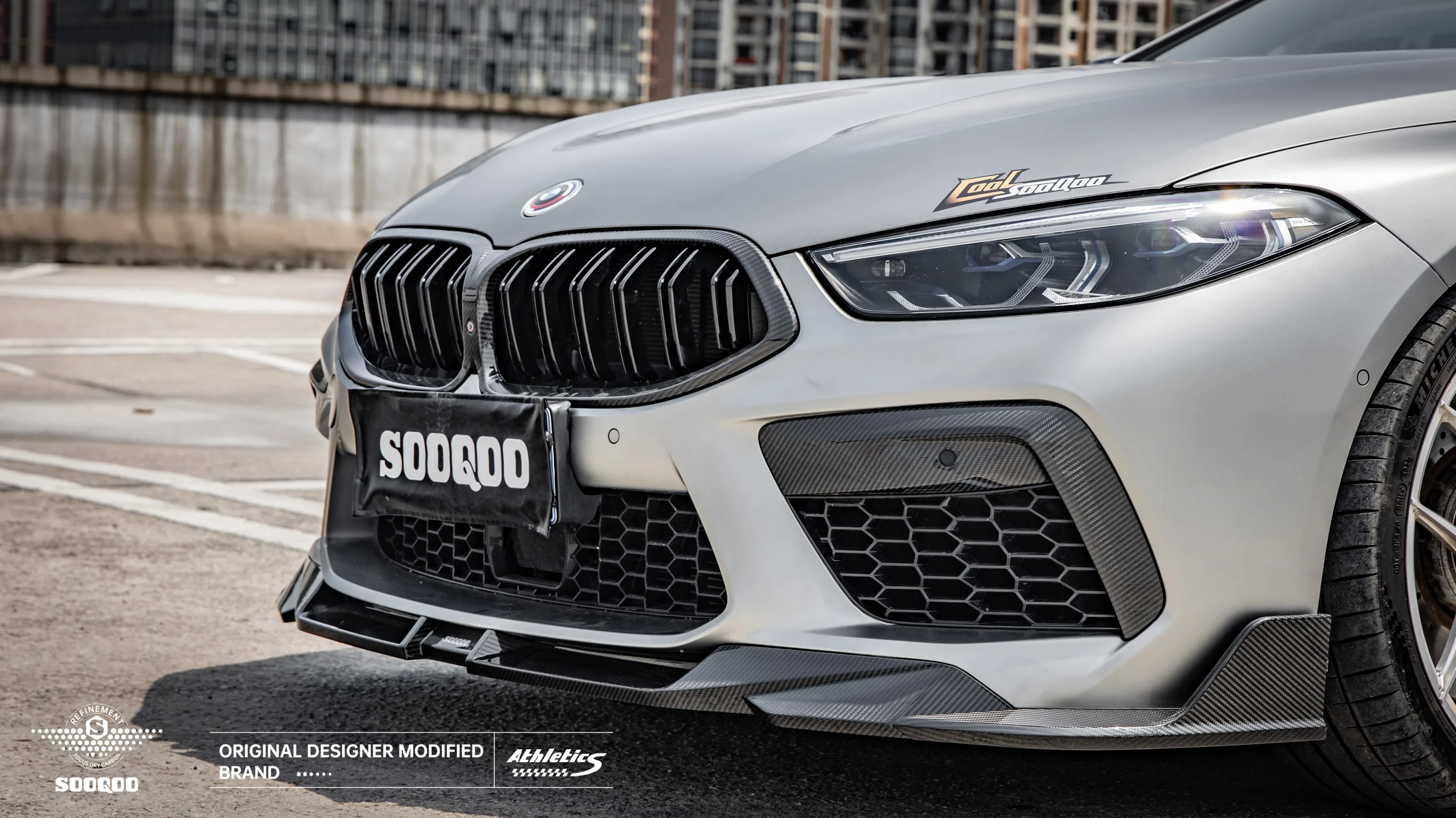 For Bmw M8 F91 Dry Carbon Fiber Front Bumper Trim Oem Style Front ...