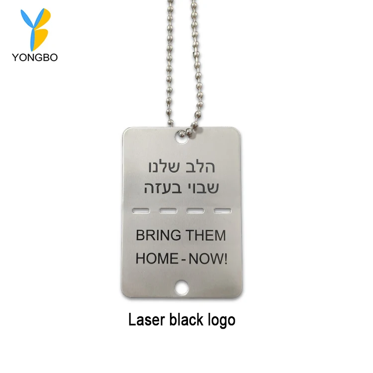 Most Popular Engraved Logo Custom Metal Dog Tag Stainless Steel Split