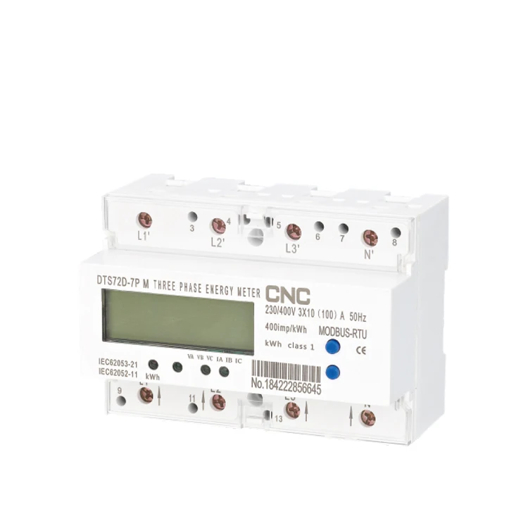 DIN Rail Energy kWh Meter Wattmeter Digital Digital LCD Display IP51 IEC62053-21 