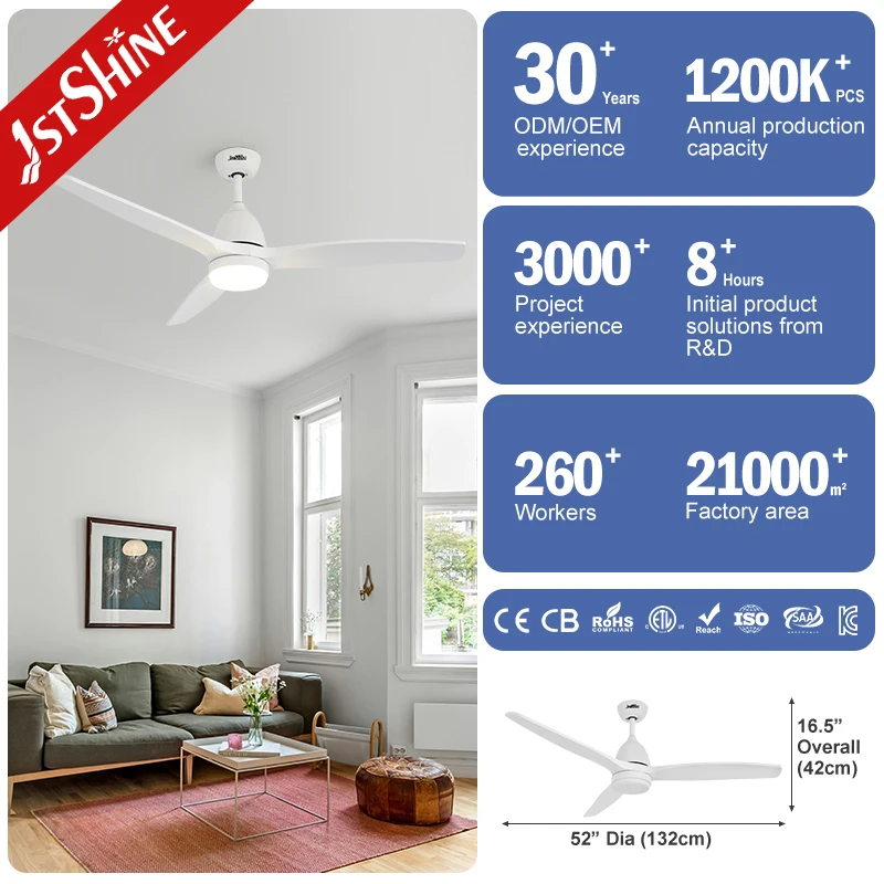 1stshine светодиодный потолочный вентилятор пластиковый Медный двигатель постоянного тока дистанционный со светодиодной подсветкой