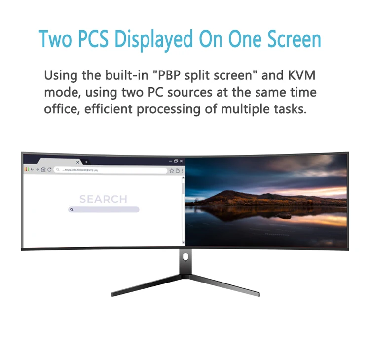 49 Inch Curved Screen Monitor - 60 Hz 5K 5120*1440 32:9