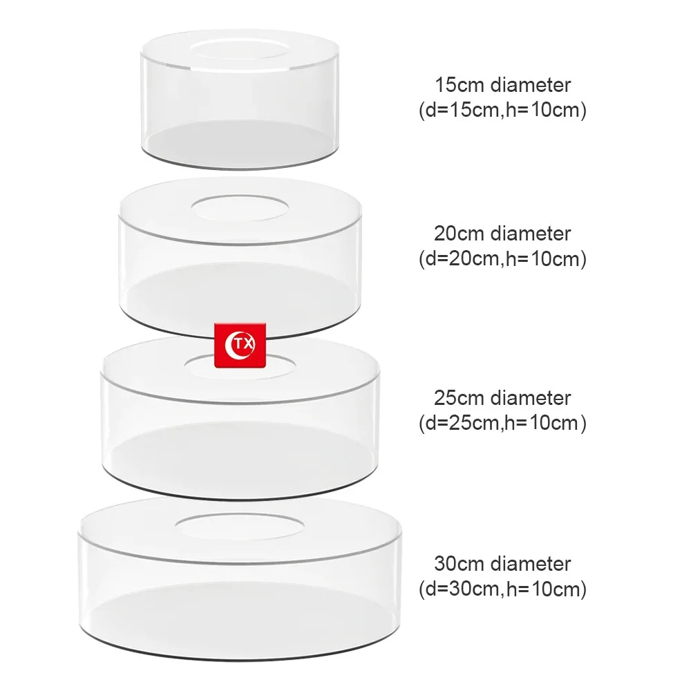 Clear Acrylic Fillable Cylinder Cake Stand Cake Tillers Decoration