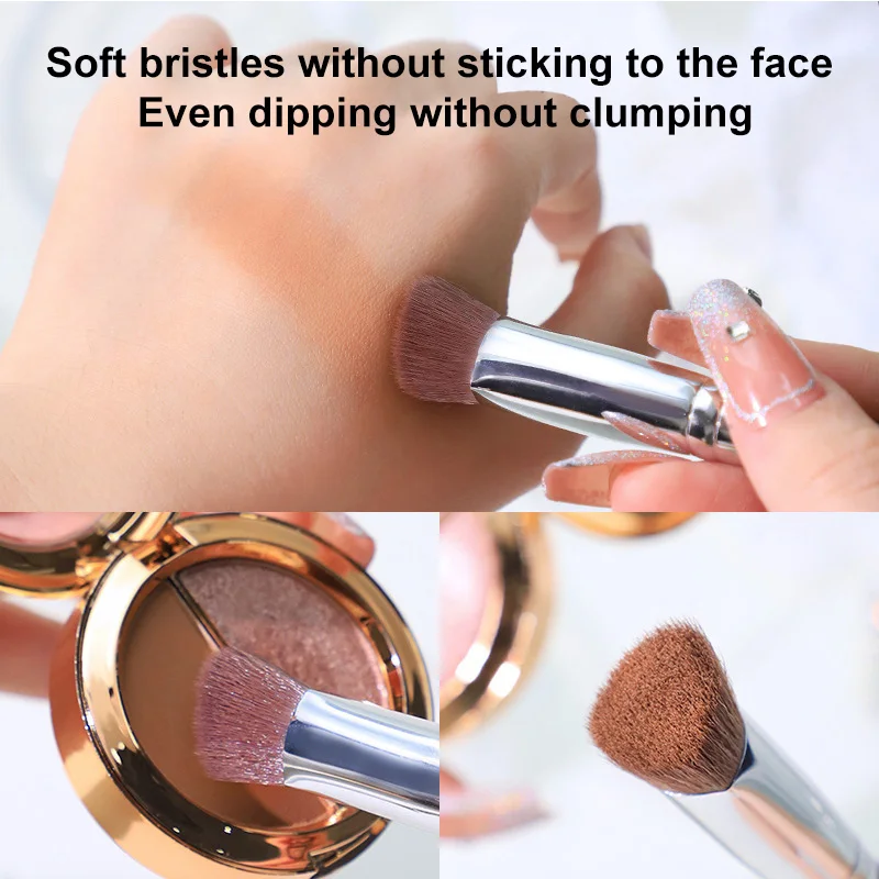 Factory Single Professional Concealer Brush Custom logo Synthetic Hair Brush for Concealer Triangle Brush