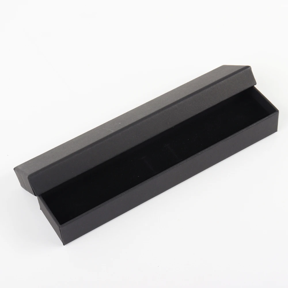 Paper Material Black Sponge Inside Cheap Price Kraft Long Cardboard Jewelry Box Watch Long Jewelry Set Box for Bracelet