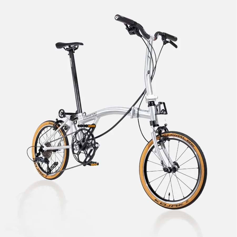 CRANSTON S9 16 Inch 9 Speed Aluminum Alloy Frame Triple Folding Bike Adult Super Light and Portable Bicycle