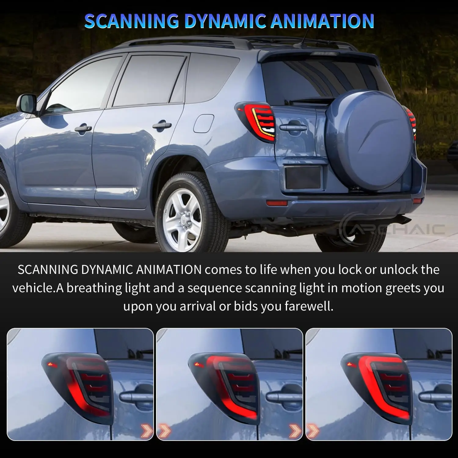 Manufacturer Modified Auto Lighting System Tail Light Rear Stop Brake Lamp for Toyota RAV4 2009 2010 2011 2012