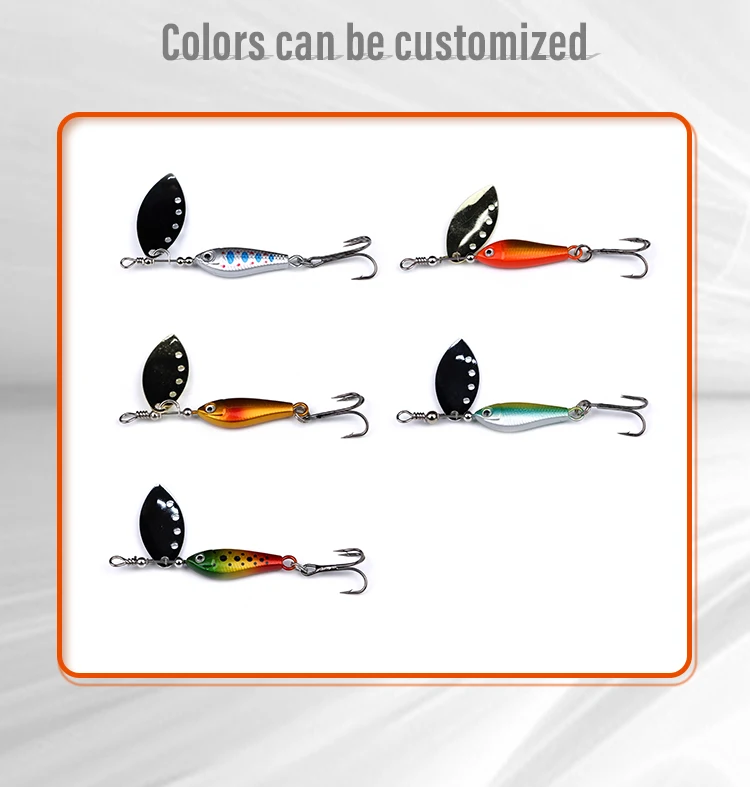 55g85g11g16g20g fishing bait sinking fresh water treble hook metal lead spinner fishing lures-9