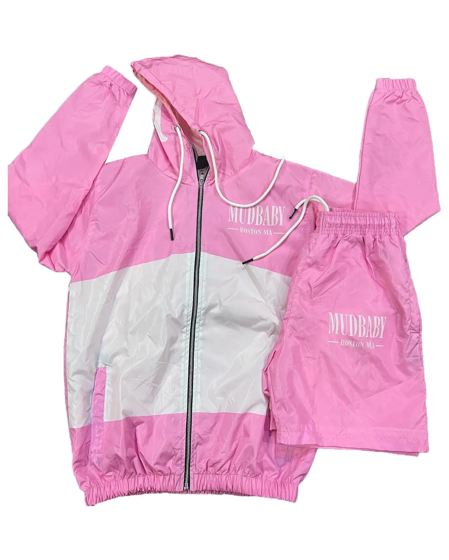 Custom Private Label Wind Breaker Jackets Shorts Sets 2 Pieces Oversized Heavy Polyester Casual Windbreaker Tracksuit Sets Men gallery 7