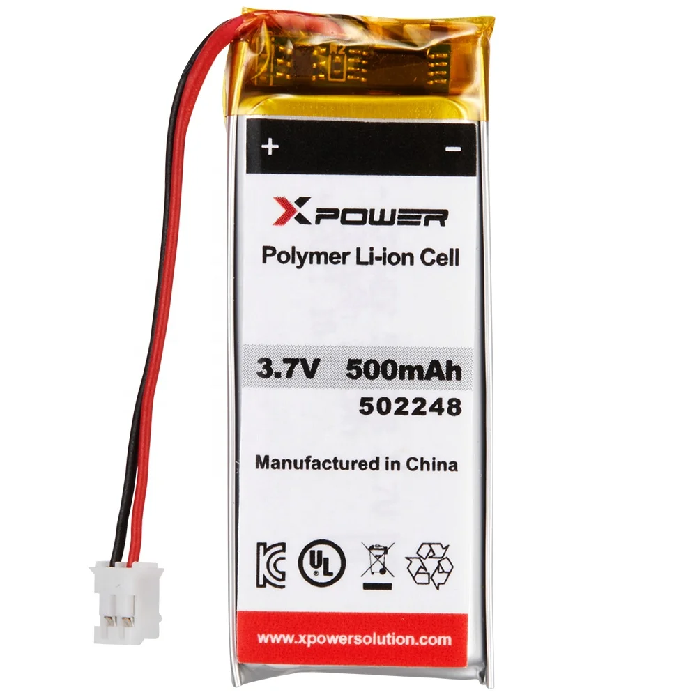 Xpower 3.7v 500mah 502248 Ultra Thin Lithium Polymer Battery For Beauty Instrument