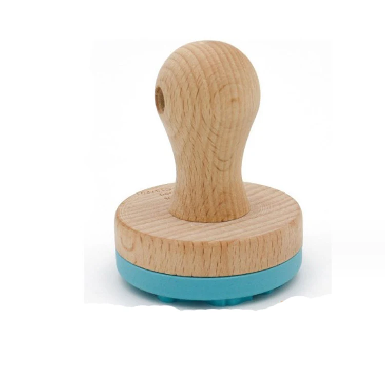 Custom Wooden Kids Stamp Toy Handle Diy Creative Handmade Wooden