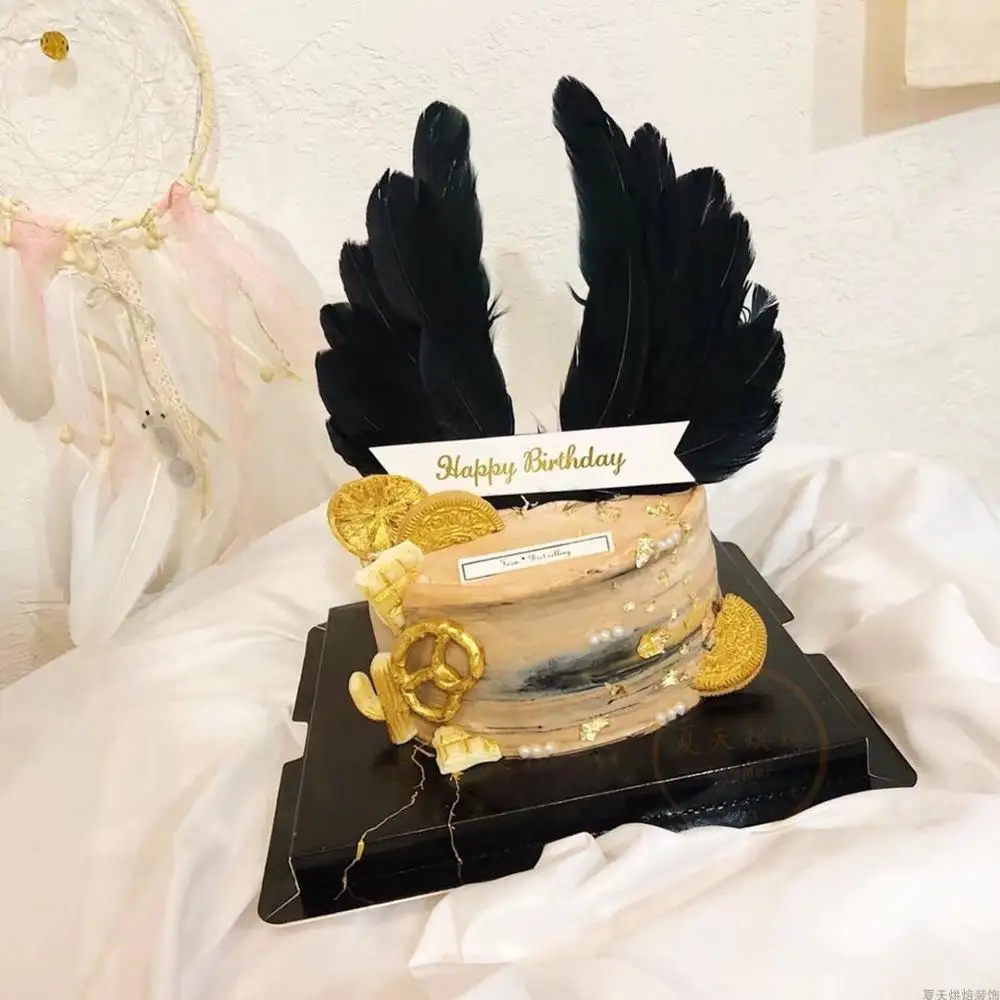 35PCS Golden Wings Wizard Party Chocolate Toppers — Edible Wafer Decals For Cupcakes, Cakes & Treats | Birthday, Wedding, Anniversary Magic Theme Decor
