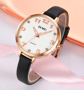 SKMEI Brand 2028 OEM ODM Custom Watch Logo Band Quartz Design Style Luxury Watches for Women Lady Quartz Watch