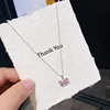 Noeud diamant rose argent D11