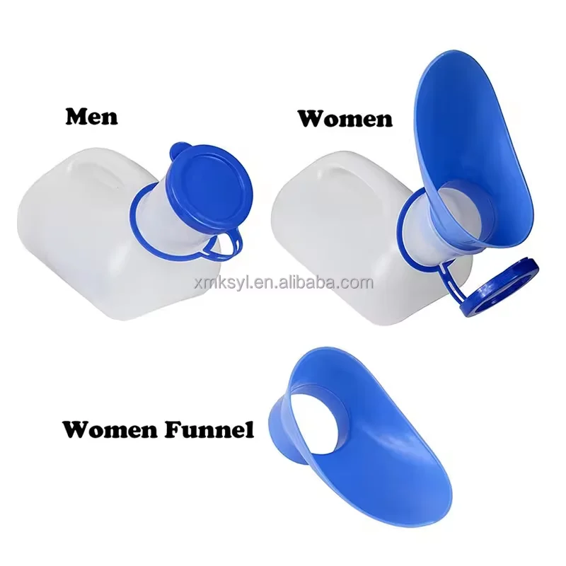 Daily Aids Portable Plastic Urinal with Cover Home Travel Pee Bottle Male Potty for Men Rehabilitation Therapy Supplies