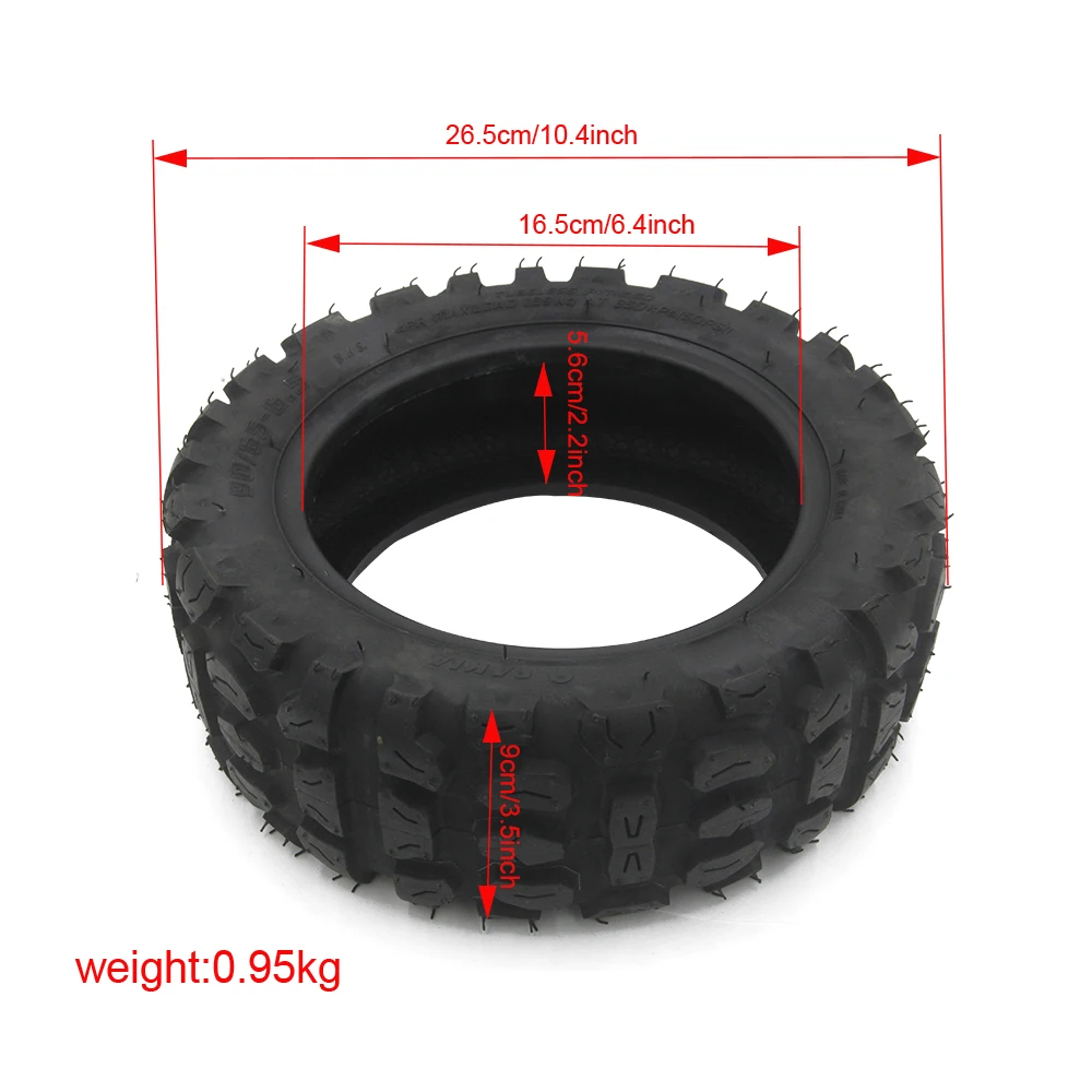 90/65-6.5 11 Electric Scooter/Motorcycle Tubeless Tyres Inflatable Pneumatic Road Tires Rubber Accessories for Pneu Trottinette