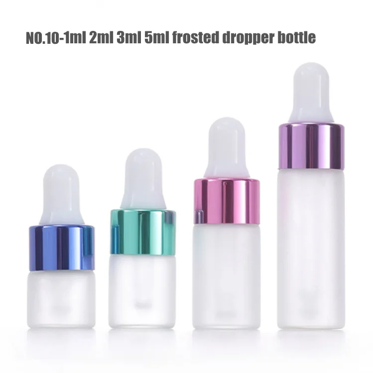 1ml 2ml 3ml 5ml Empty Small Sample Essential Oil Glass Dropper Container Cosmetic Serum Bottle