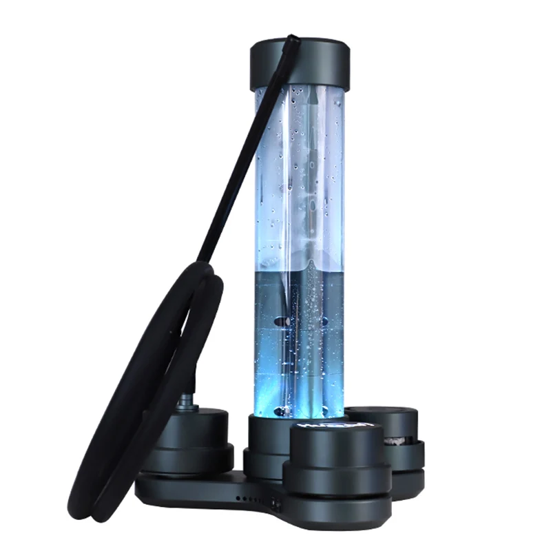 Wholesale Top Level Luxury Automatic Color Change Aluminum Shisha Hookah Smoking Gift Set with LED Light for Rich People Only