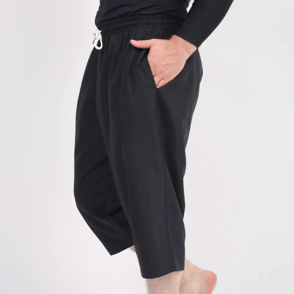Willson Over-Knee Swim Trunk Men Wholesale Custom High Quality Polyester Solid Halal Muslim Men Swim Wear Beach Swim Shorts