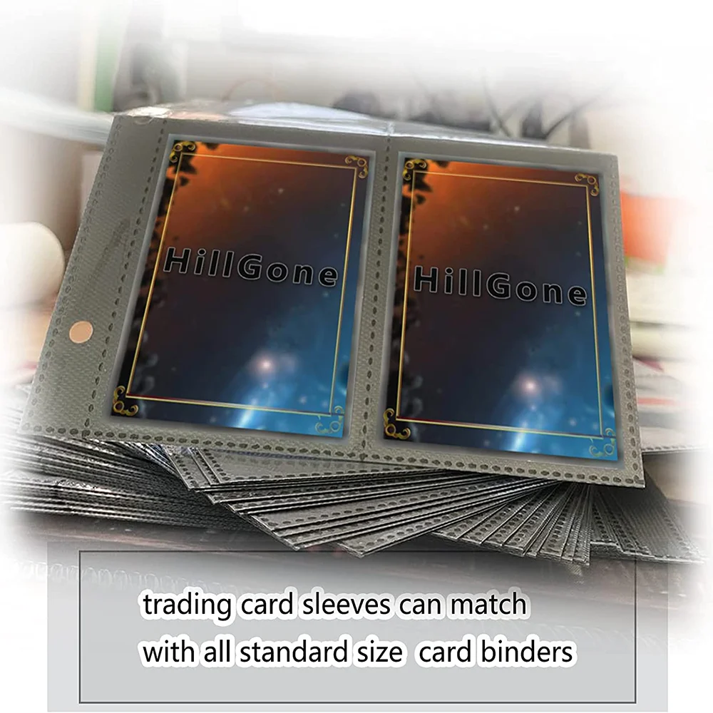 card sleeve page Ultra Pro Pages for Binders 9 Pocket Trading Card Binder Pages Silver Series for Trading Cards & Collectibles Archival Safe, UV Protection & 3-Ring Binder Compatible The LaserWeld pages are made from two layers of heavy 4-pocket Card Sleeves - Perfect