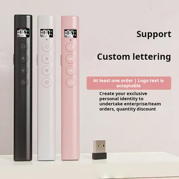 Portable 2.4G Wireless USB Rechargeable Laser Pointer Multi-OS Compatible PPT Presenter for Office & Classroom Long Battery Life