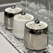 Affordable Luxury Style Ceramic Seasoning Jar Household Spice Kitchen Supplies Suit Water Ripple Storage Rack Wholesale