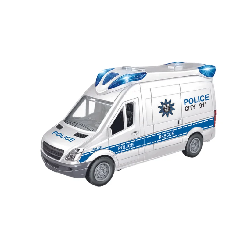 PANDAS 1:16  Multi-fuction Diecast Inertia Police Car Fire Truck Ambulance Toy  Vehicle Plastic Electric Car Toy  for Kid