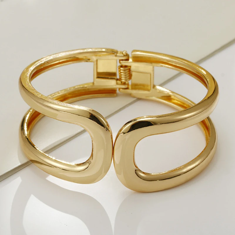 Kaimei New Arrival Fashion Jewelry Hollow Out Bracelet Double Zinc