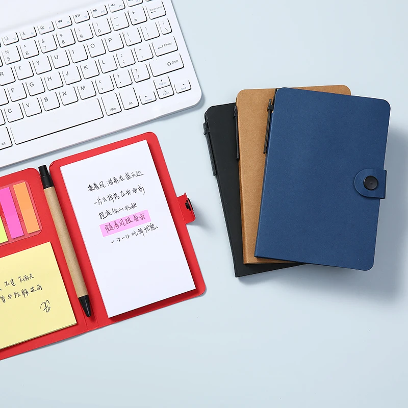Custom Paper Sticky Notes with logo Self-adhesive Notepad Kraft Cover ...