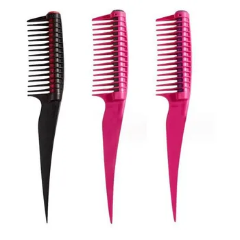Roll-ka Comb Detangling Combs with Roller Integrated Anti Splicing Comb for Salon Barber Hair Dye